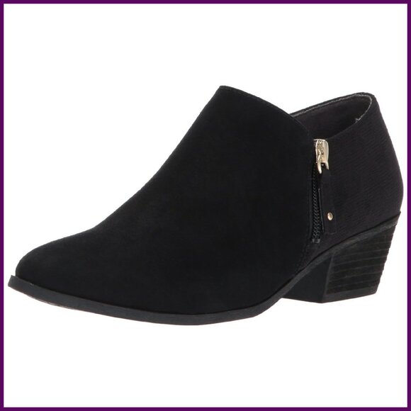 Women's Ankle Boots Size 6 Microfiber Suede Memory Foam Insole Heeled